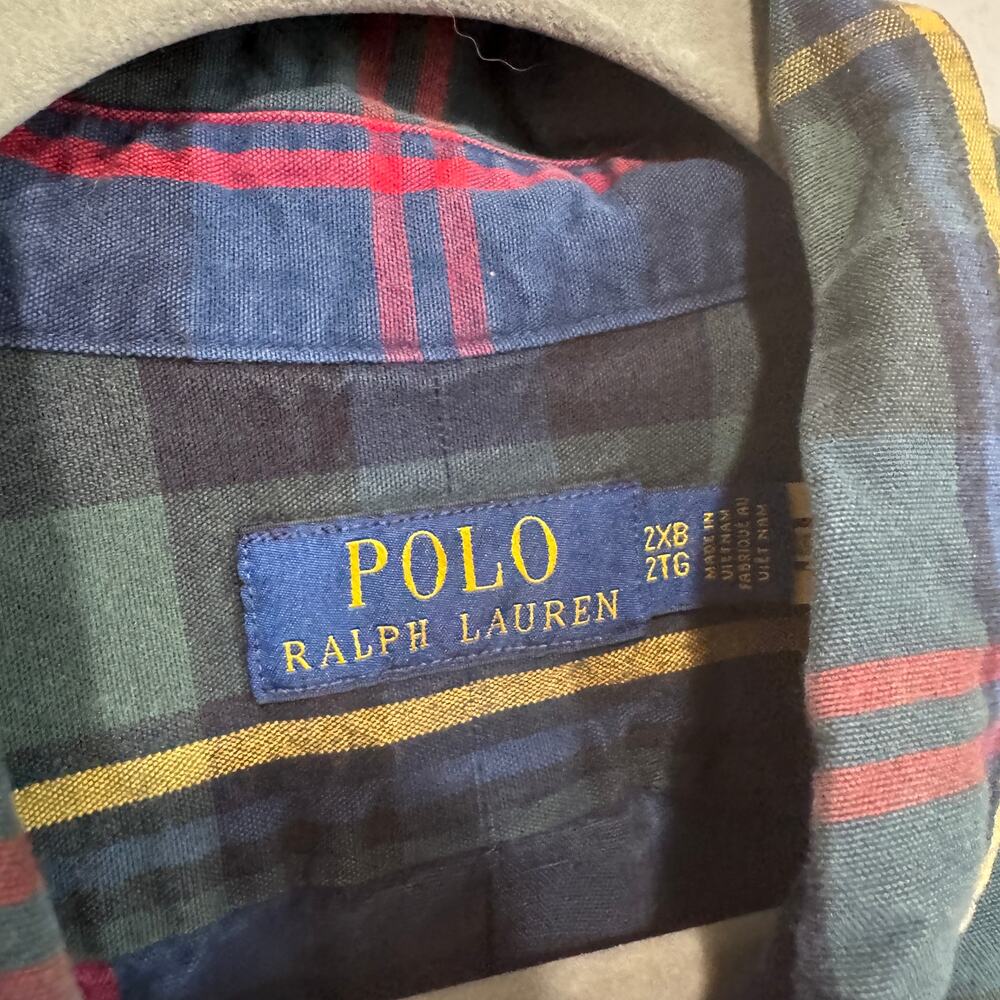 Polo Ralph Lauren Plaid Button Down Shirt 2XB Big Tall Classic Fit - Picture 3 of 7